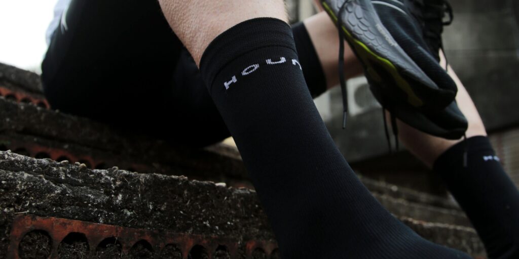 Meia cano alto de poliamida Hound Running