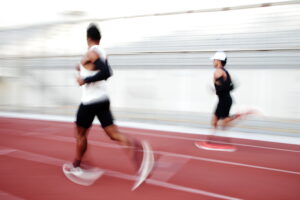 corrida em movimento